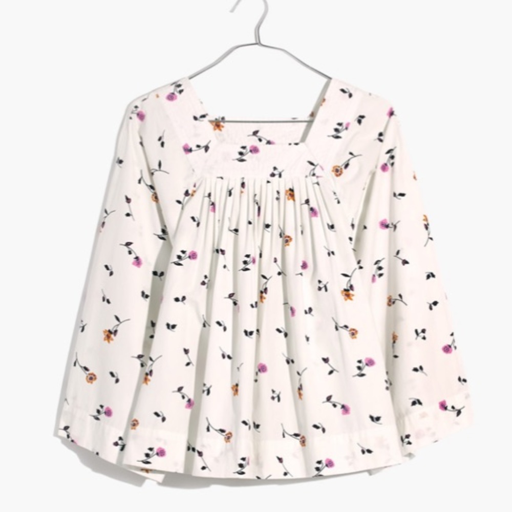 Madewell Square-Neck Top in Sweet Blossoms XXS